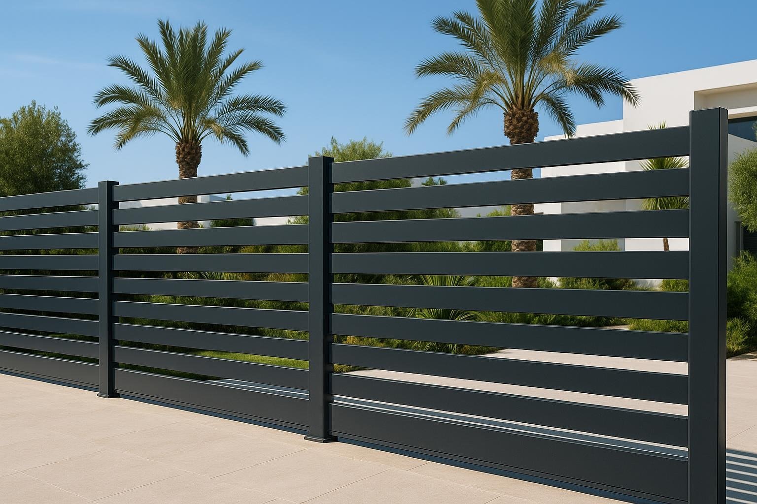 Clôture métallique rigide