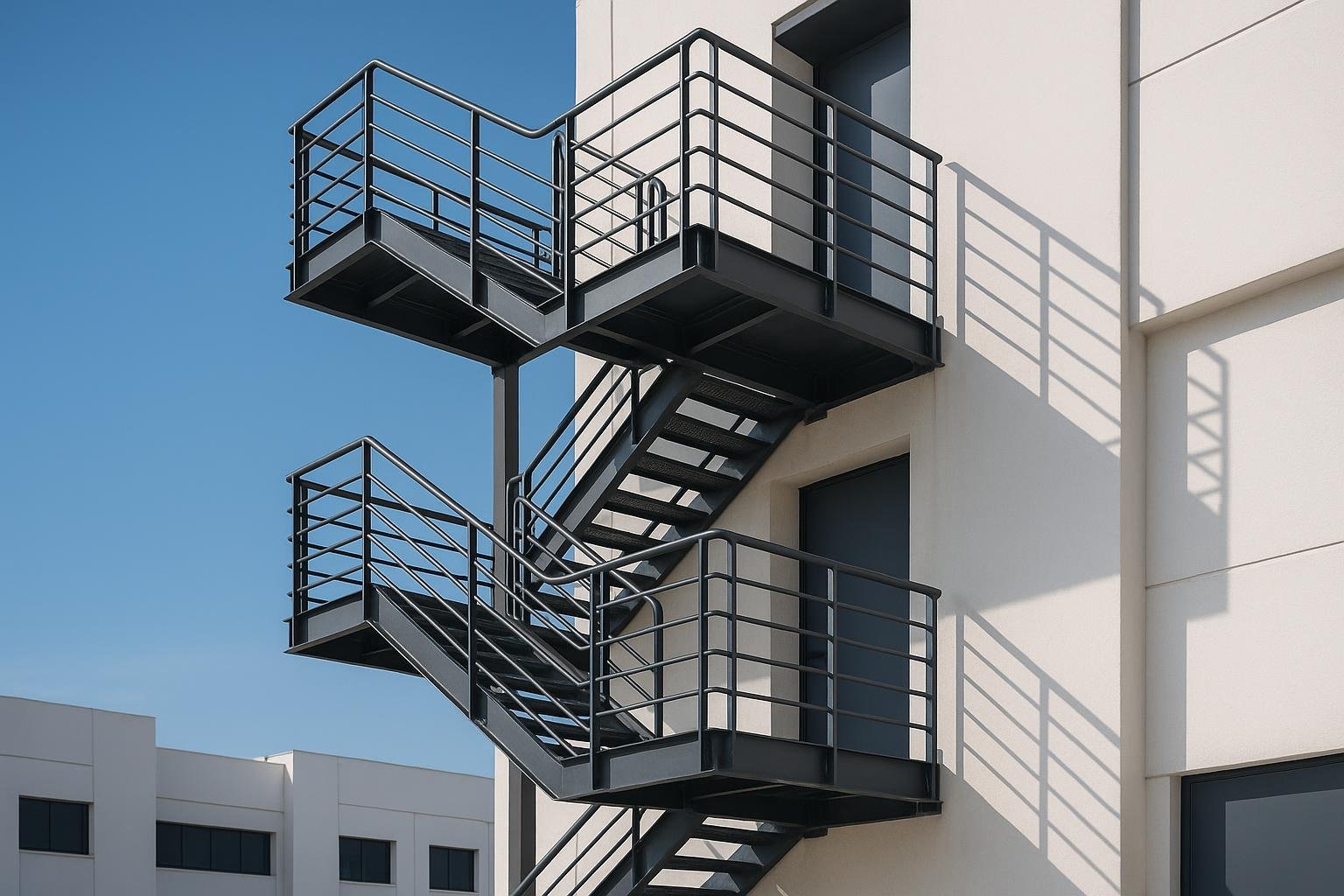 Escalier de secours extérieur